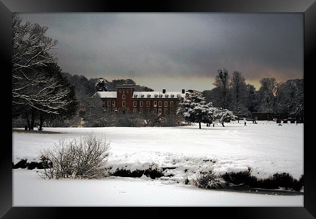 South hill Mansion in winter Framed Print by Doug McRae