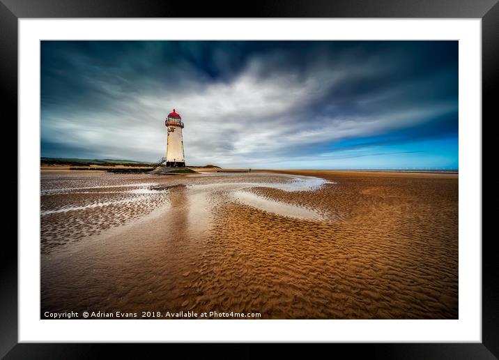 Talacre Lighthouse Wales Framed Mounted Print by Adrian Evans