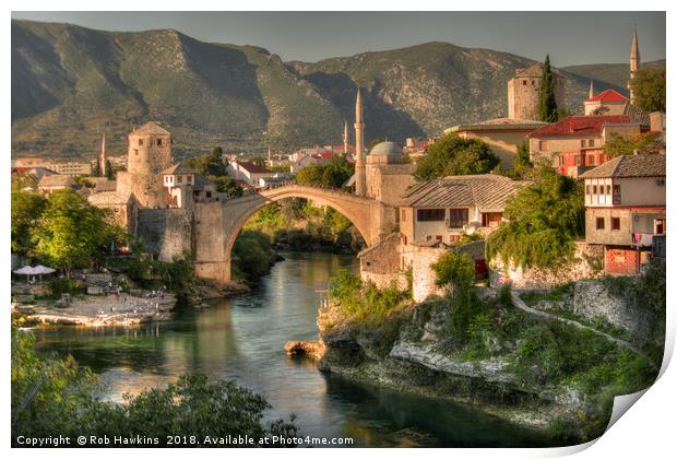 The Old Bridge of Mostar  Print by Rob Hawkins