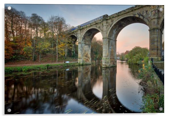 Knaresborough Viaduct  Acrylic by mike morley