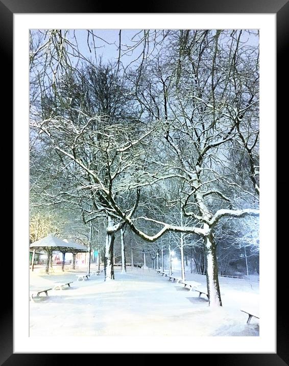  Bremen Winter Snow Scene, Germany Framed Mounted Print by Ailsa Darragh