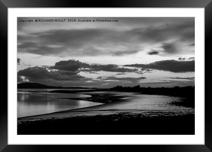 Loughor Estuary At Dusk Framed Mounted Print by RICHARD MOULT