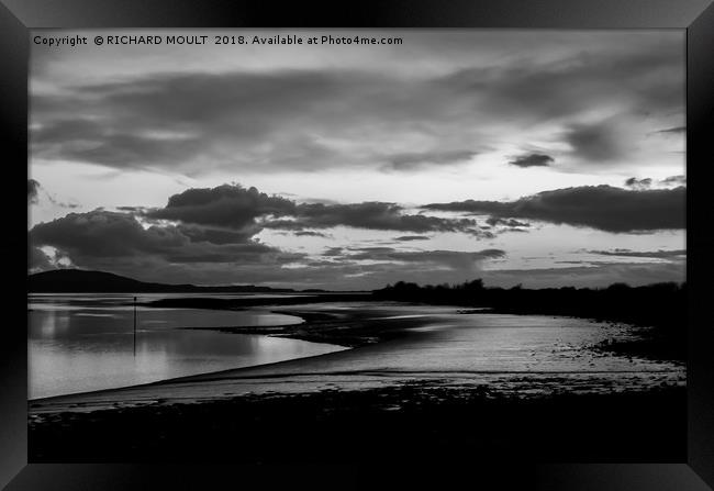 Loughor Estuary At Dusk Framed Print by RICHARD MOULT