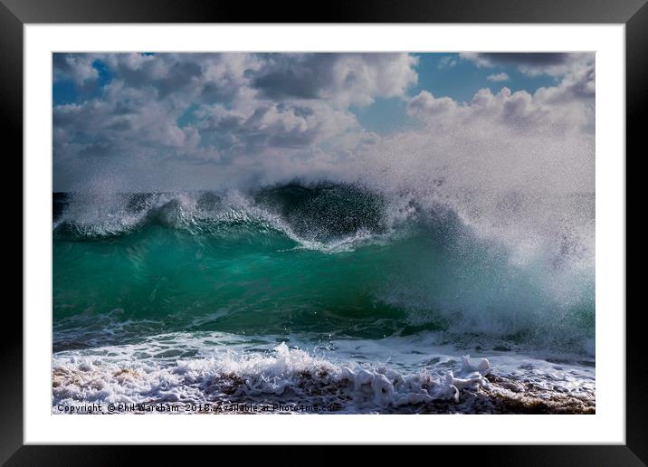 Waves Framed Mounted Print by Phil Wareham