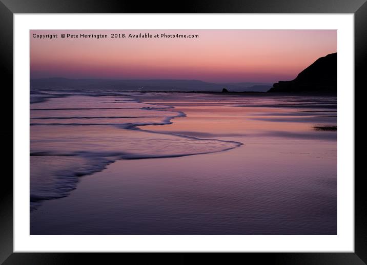 Sunset at Exmouth Framed Mounted Print by Pete Hemington