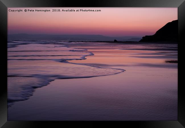 Sunset at Exmouth Framed Print by Pete Hemington