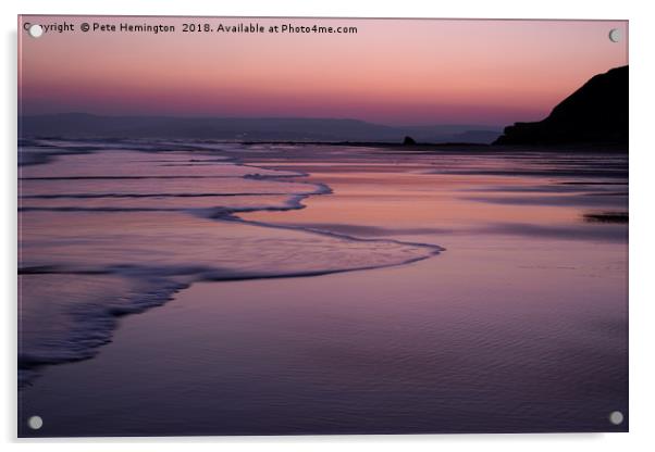 Sunset at Exmouth Acrylic by Pete Hemington