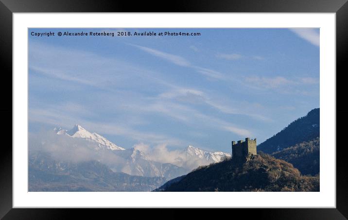 Ussel Castle in Valle d'Aosta, Italy Framed Mounted Print by Alexandre Rotenberg