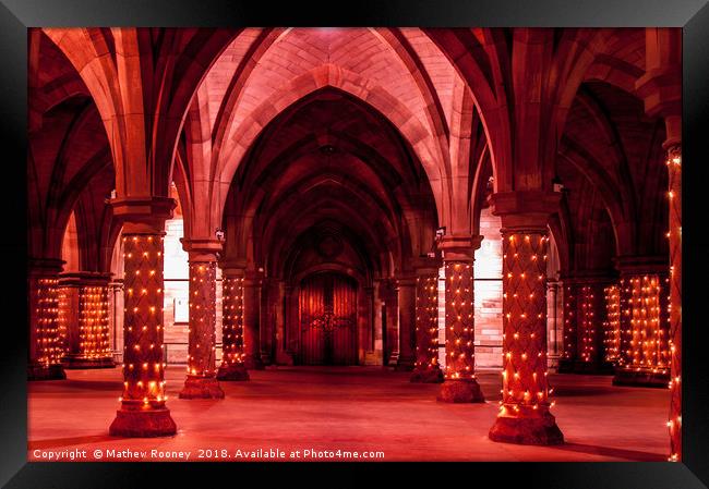 Enchanting Red Cloisters Framed Print by Mathew Rooney