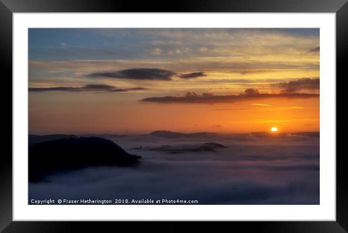 Foggy Sunrise Framed Mounted Print by Fraser Hetherington