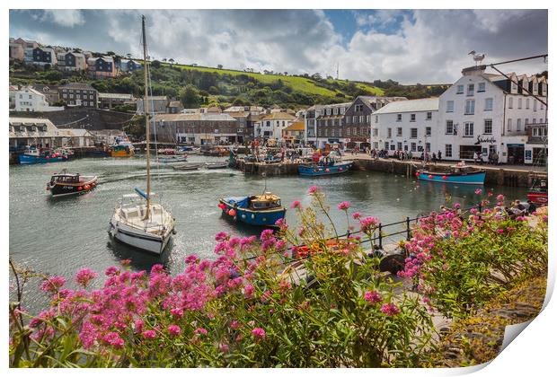 Mevagissey Fishing Village, Cornwall Print by Maggie McCall