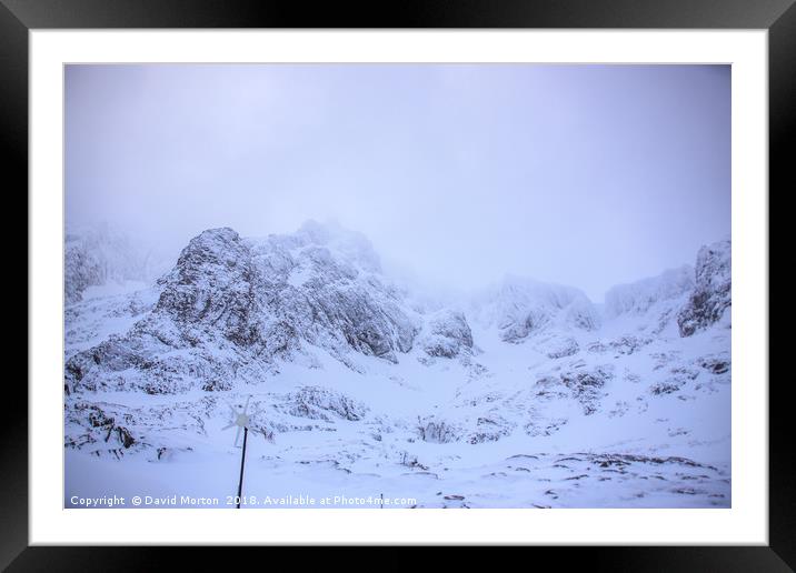 North Face of Ben Nevis in the Winter Framed Mounted Print by David Morton