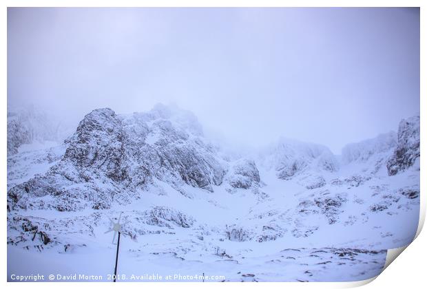 North Face of Ben Nevis in the Winter Print by David Morton
