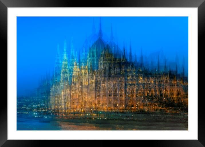 Impression of the Parliament Buildings, Budapest Framed Mounted Print by Pauline Lewis