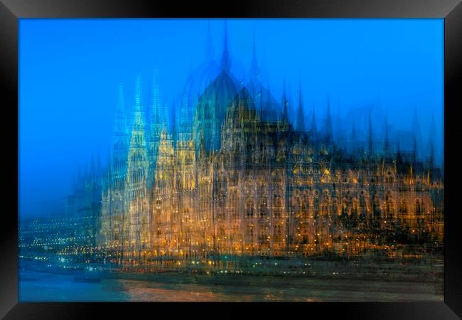 Impression of the Parliament Buildings, Budapest Framed Print by Pauline Lewis