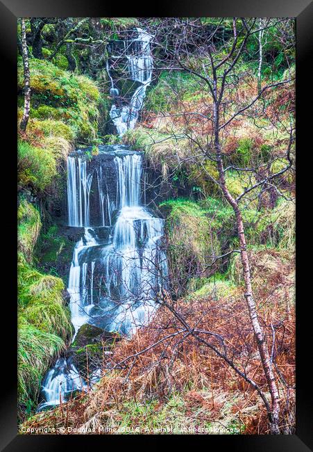 Waterfall above Loch Venachar Framed Print by Douglas Milne