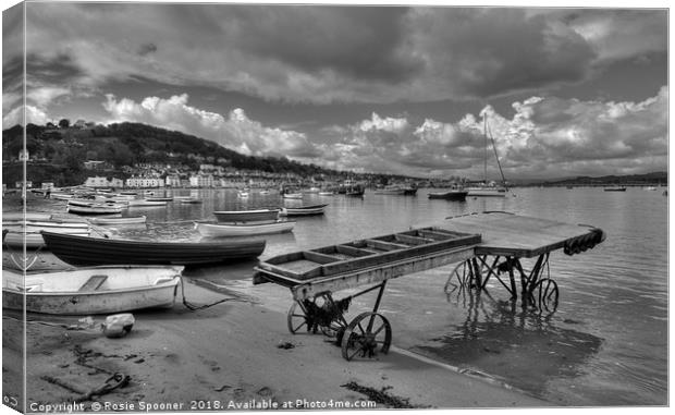 The Old Boat Launch on Teignmouth Back Beach Canvas Print by Rosie Spooner