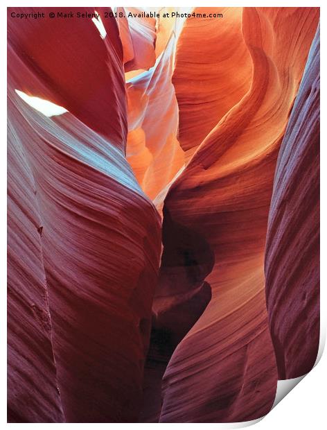 All colors of Antelope Canyon - 3 Print by Mark Seleny