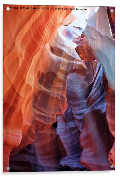 All colors of Antelope Canyon - 6 Acrylic by Mark Seleny