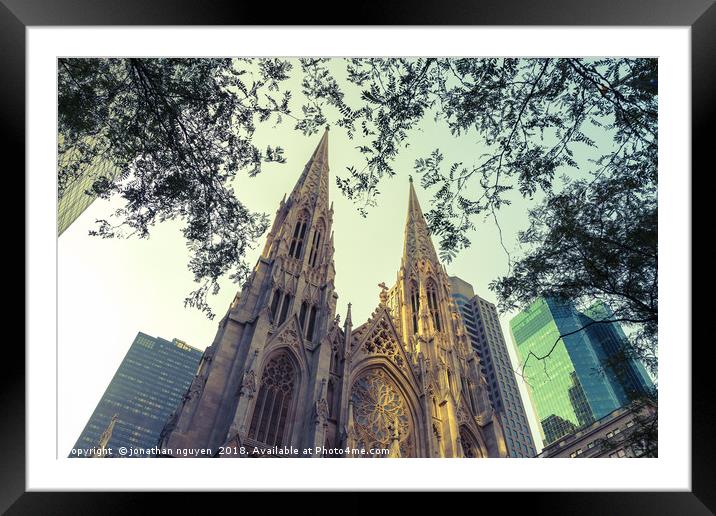 St Patrick's Cathedral Framed Mounted Print by jonathan nguyen