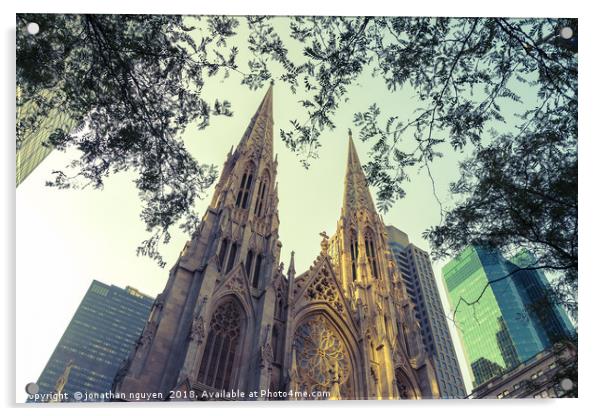 St Patrick's Cathedral Acrylic by jonathan nguyen