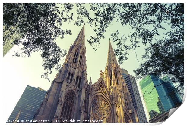 St Patrick's Cathedral Print by jonathan nguyen