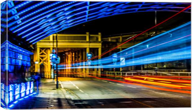 High Level Light Trails Canvas Print by Naylor's Photography