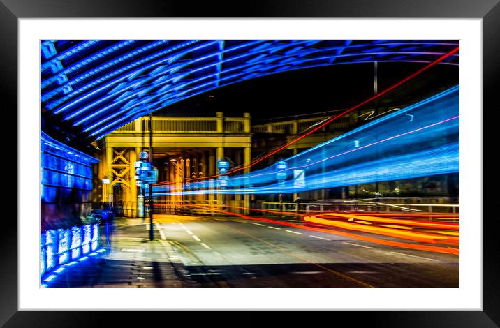 High Level Light Trails Framed Mounted Print by Naylor's Photography