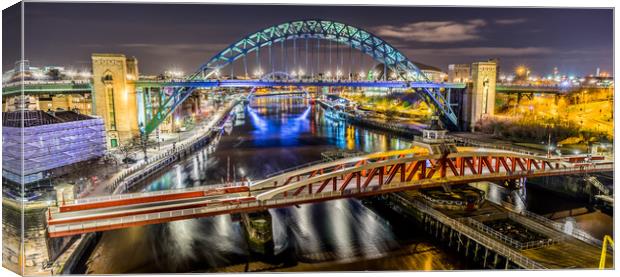 Bridge over the River Tyne Canvas Print by Naylor's Photography