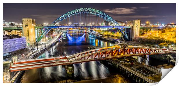 Bridge over the River Tyne Print by Naylor's Photography