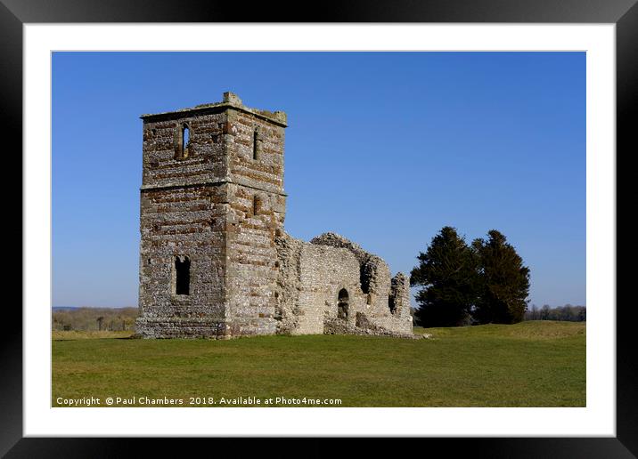 Knowlton Church  Framed Mounted Print by Paul Chambers
