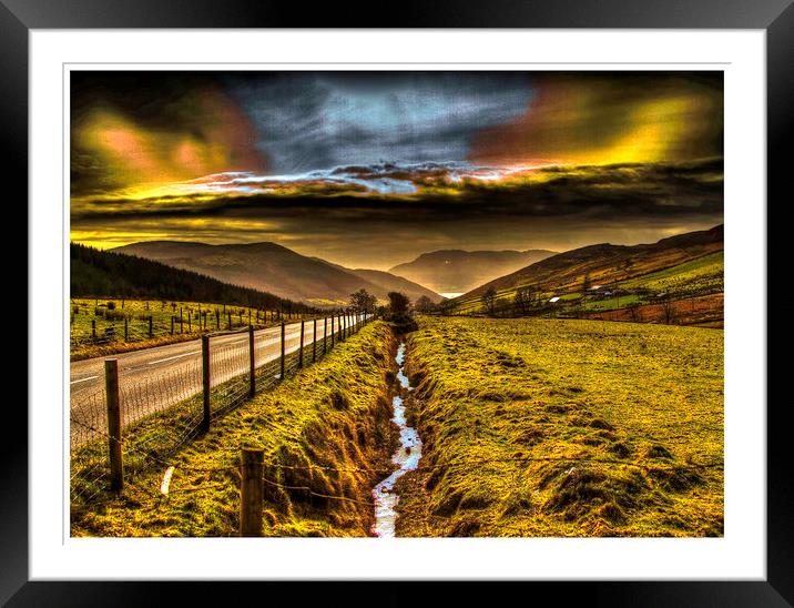 On the Road to Rostrevor -The Silent Valley Mourne Framed Mounted Print by pauline morris