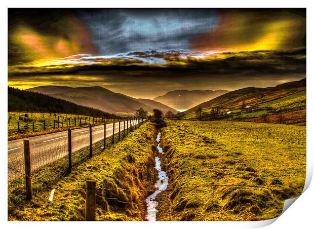 On the Road to Rostrevor -The Silent Valley Mourne Print by pauline morris