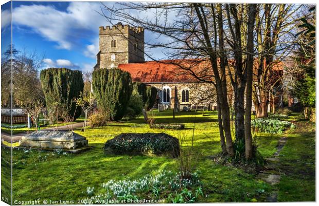 The Churchyard At Cookham Canvas Print by Ian Lewis