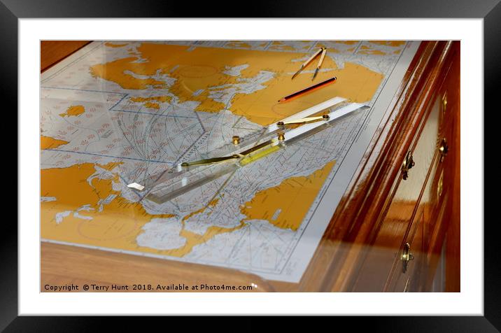 Plotting the destination Framed Mounted Print by Terry Hunt