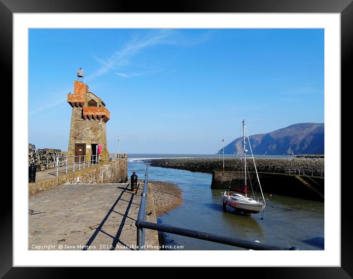         Lynmouth Harbour            Framed Mounted Print by Jane Metters