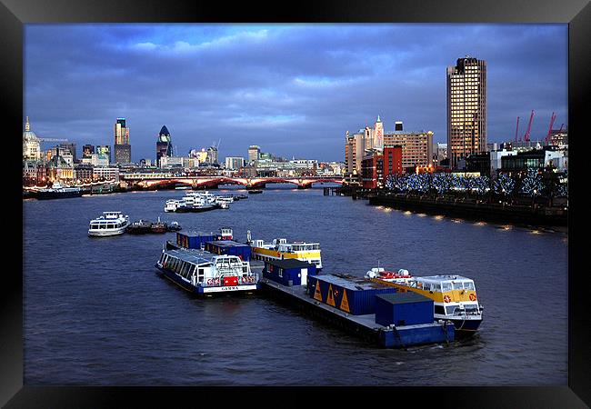 The Thames in London Framed Print by Graham Piper