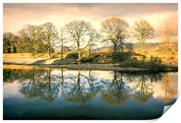 Winter's Day at Kirkby Lonsdale Print by Keith Douglas