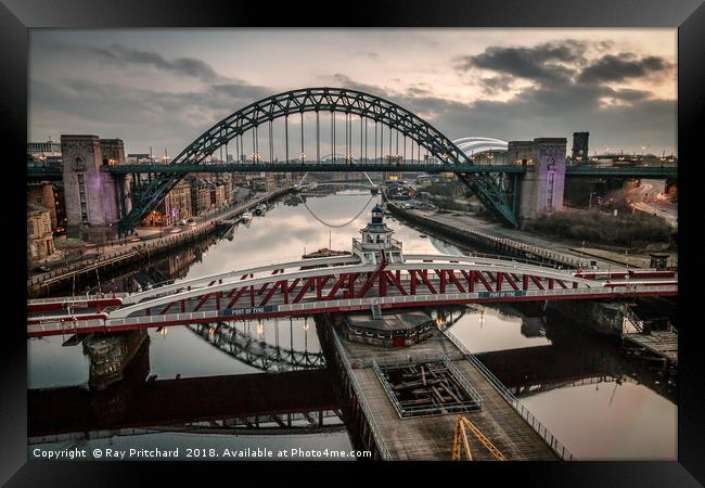 3 Bridges Over the Tyne Framed Print by Ray Pritchard