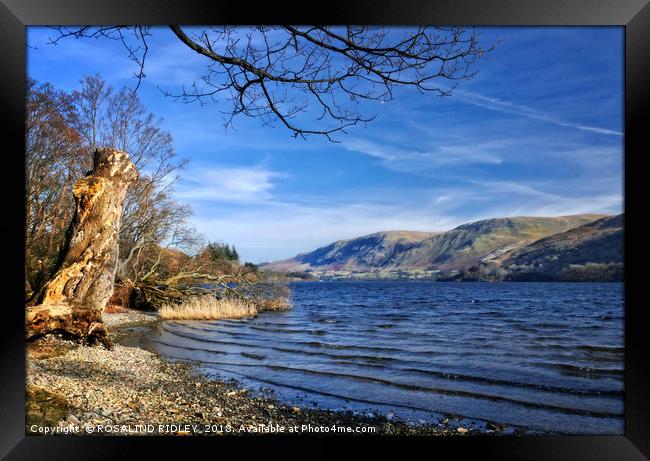 "Blue blue Ullswater" Framed Print by ROS RIDLEY