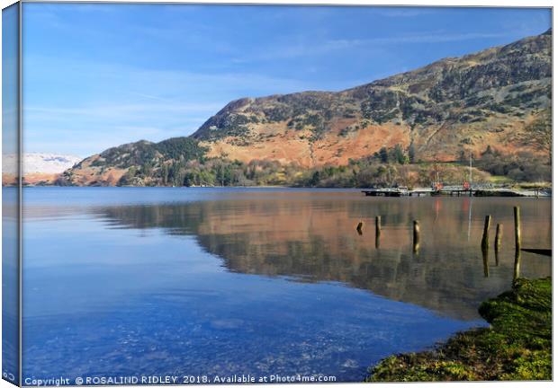 "Blue blue Ullswater 2" Canvas Print by ROS RIDLEY