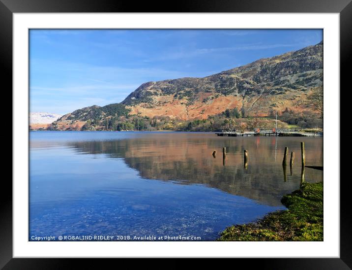 "Blue blue Ullswater 2" Framed Mounted Print by ROS RIDLEY