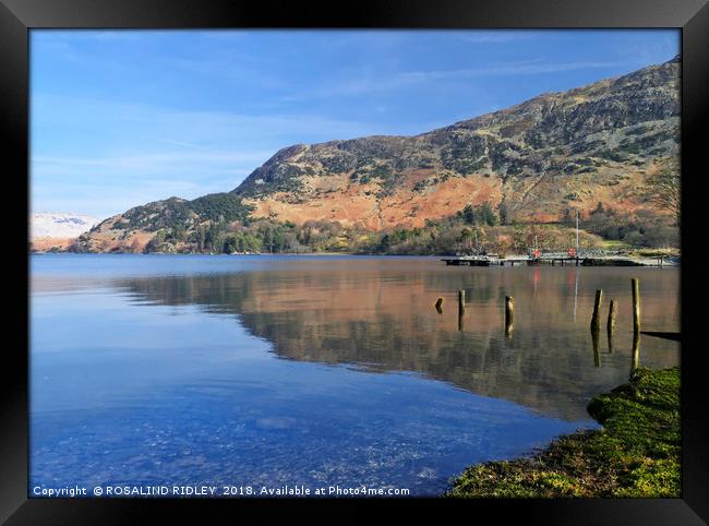 "Blue blue Ullswater 2" Framed Print by ROS RIDLEY
