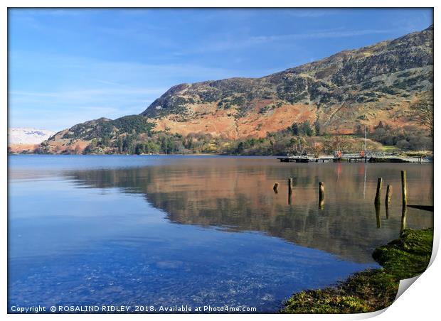 "Blue blue Ullswater 2" Print by ROS RIDLEY