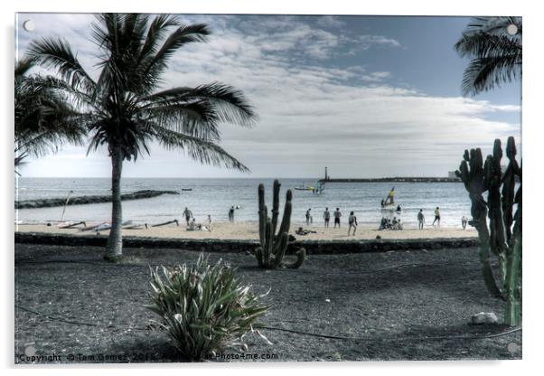 Playa Las Cucharas Acrylic by Tom Gomez