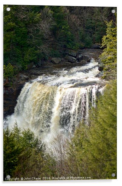Blackwater Falls, West Virginia Acrylic by John Chase