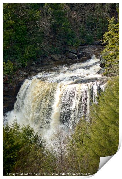 Blackwater Falls, West Virginia Print by John Chase