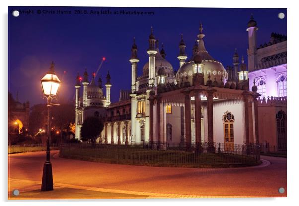 Brighton Royal Pavilion at dusk Acrylic by Chris Harris