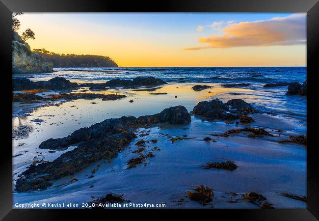 Dawn, Barlings Beach Framed Print by Kevin Hellon