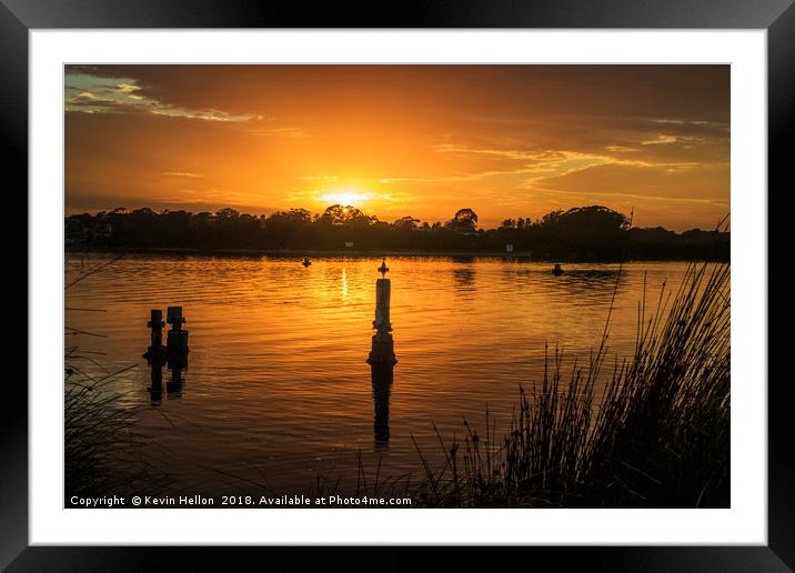 Sunrise, Greenwell Point, Framed Mounted Print by Kevin Hellon